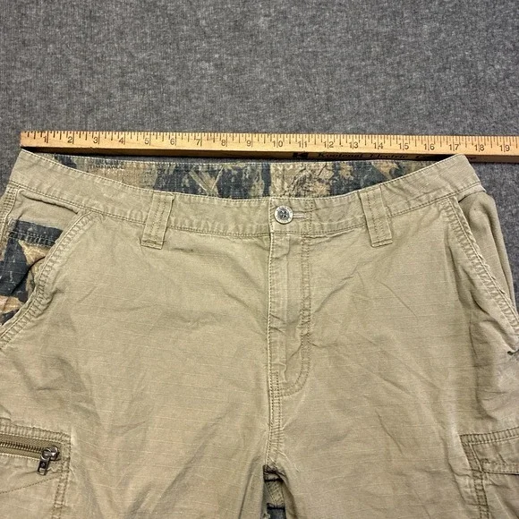 Columbia Pants Mens 36x30 Khaki Nylon Stretch Hiking Ripstop Quick Dry Utility - Picture 7 of 13